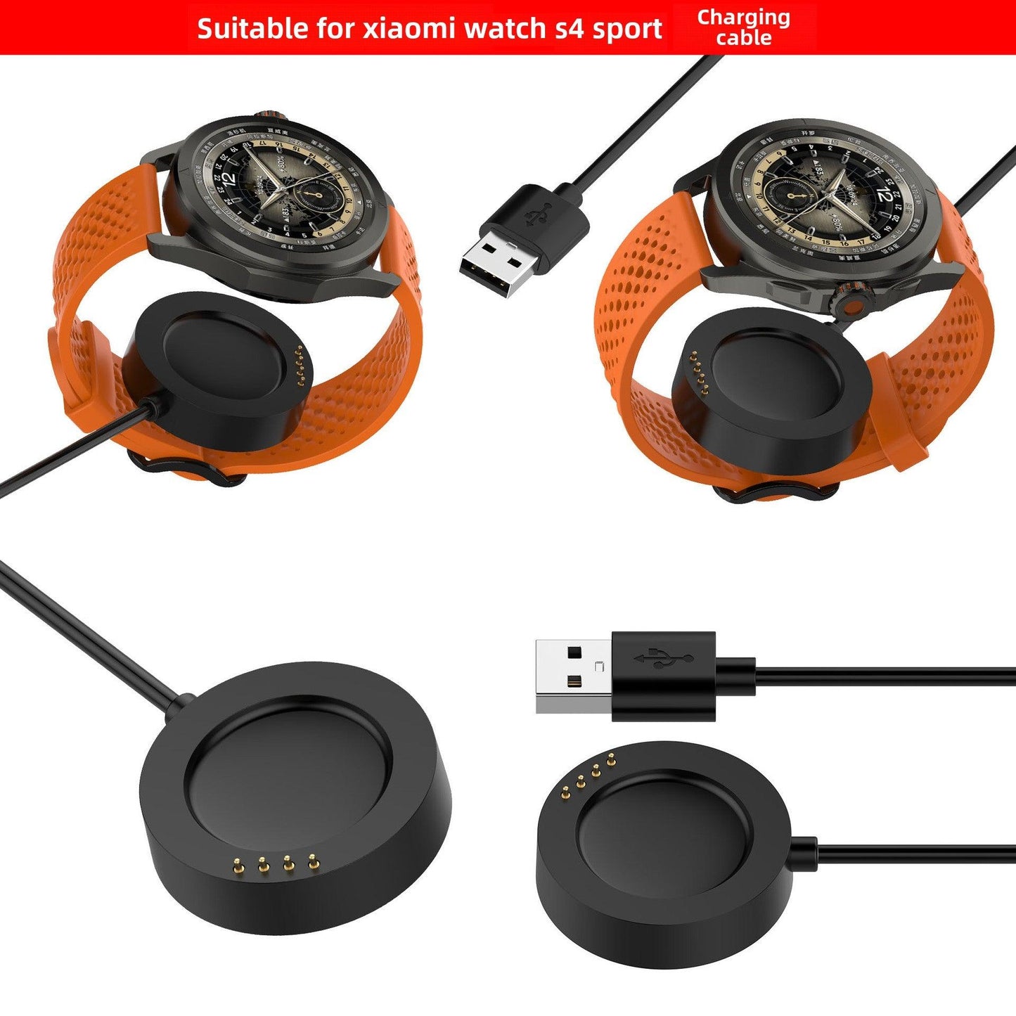 Compatible Xiaomi Watch S4 Sport Charging Cable Xiaomi S4Sport Charger Watch Data Cable